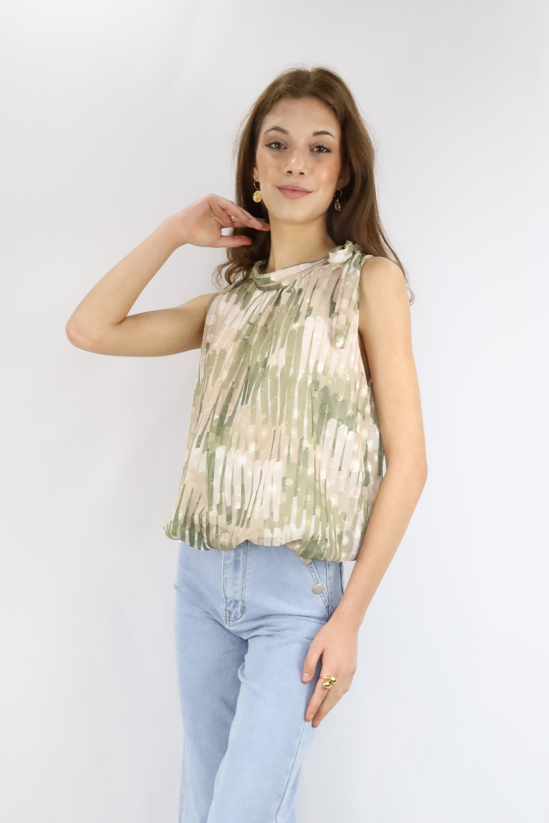 Top halter con estampado